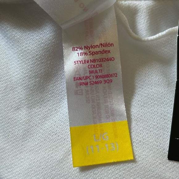 Pin-Up Polka Dot Striped Tie Front Keyhole Cheeky 1-Pc Swimsuit L White Black - Picture 9 of 15